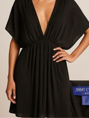 Jimmy Choo H&M Black Mini Dress with hand sewing beads